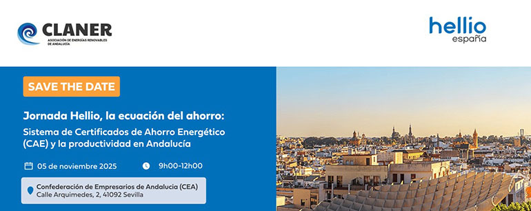 Jornada Hellio, la ecuación del ahorro: Sistema de Certificados de Ahorro Energético (CAE) y la productividad en Andalucía