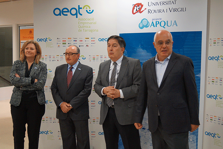 El acto fue inaugurado por el director del Proyecto APQUA, Xavier Farriol; el Presidente de la AEQT, Jesús Loma-Ossorio, y el Rector de la URV, Josep Anton Ferré