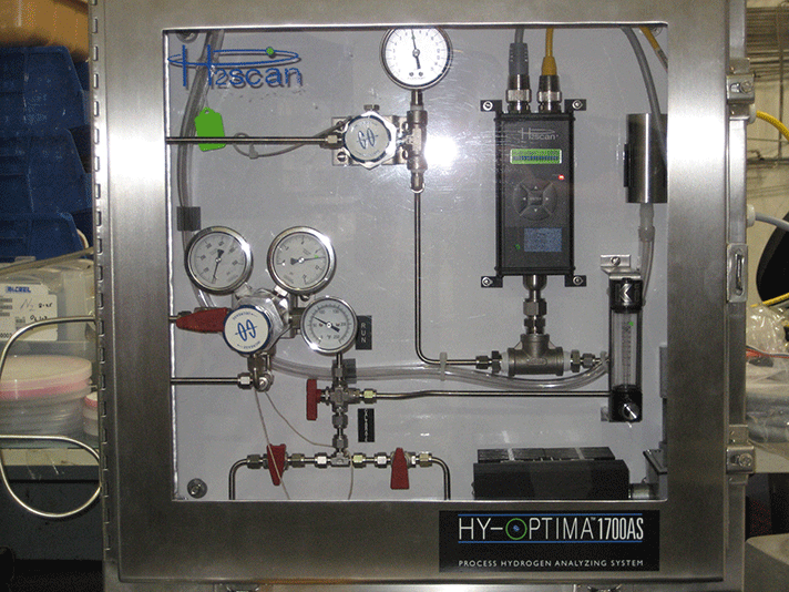 Sistema de análisis de hidrógeno en continuo HYOptima 1700AS, comercializado por Anisol