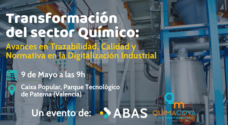 Abas y Quimacova organizan una jornada sobre la transformación digital del sector químico