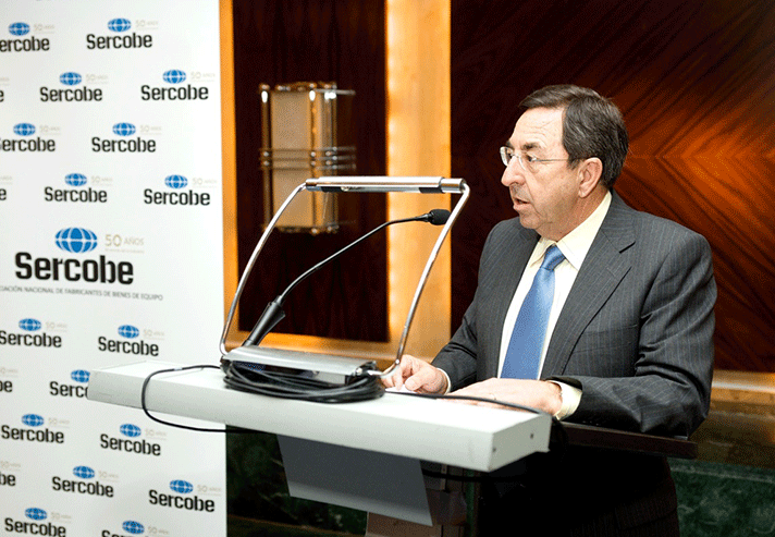 Ángel Lara, presidente de Sercobe, en su intervención en la Asamblea General