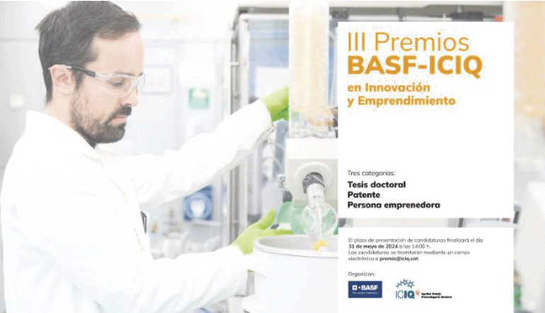  Abierta la tercera convocatoria de los Premios Basf-ICIQ en Innovación y Emprendimiento