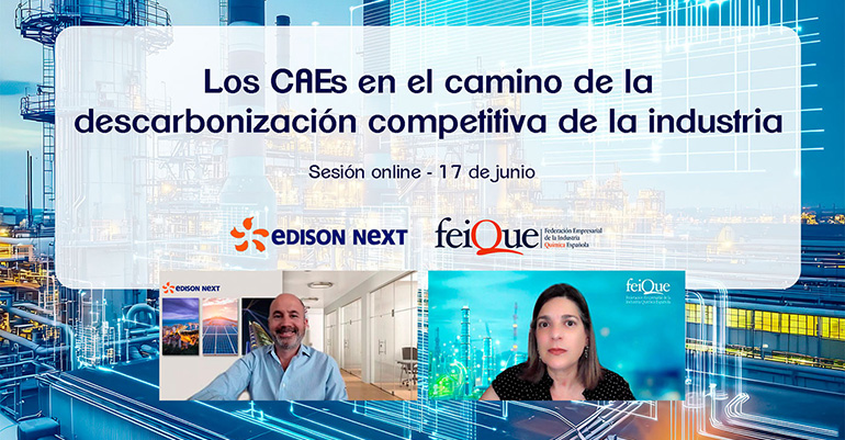 Feique y Edison Next analizan el papel de los CAEs en la descarbonización competitiva de la industria química