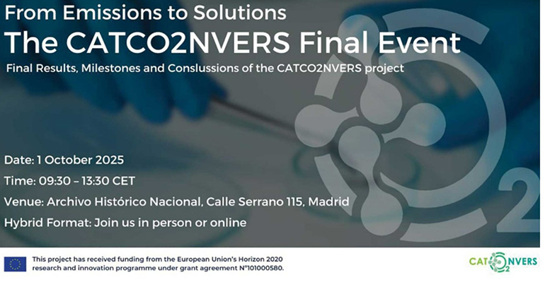 La valorización del CO2 se cita en Madrid con el proyecto europeo CATCO2NVERS 