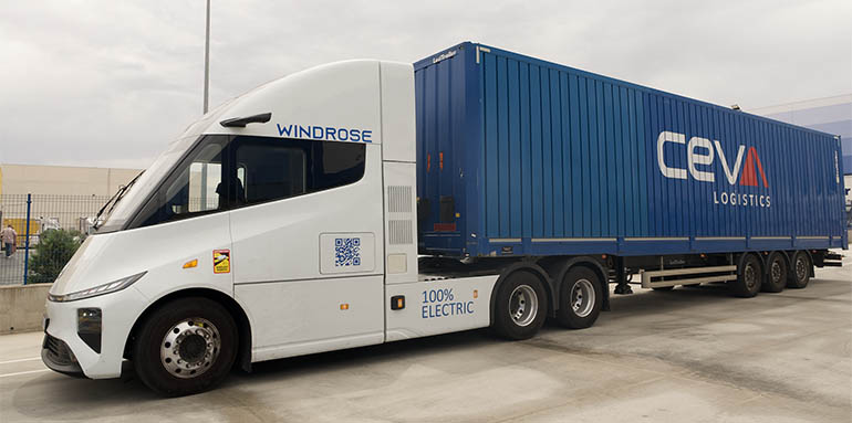 CEVA Logistics prueba con éxito su primer camión 100% eléctrico en la ruta Algeciras-Madrid