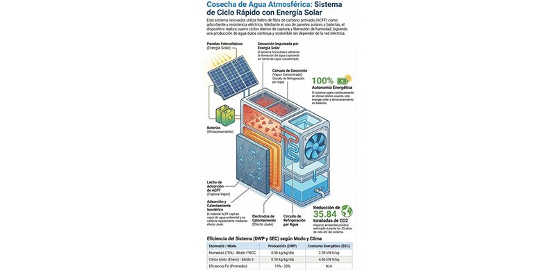 Un equipo chino desarrolla un sistema fotovoltaico autónomo de captura de agua del aire con gran eficiencia energética 