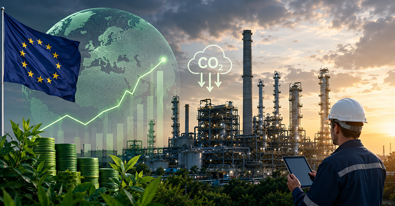 Los índices del mercado europeo de CO2, bajo revisión por su impacto en la industria química