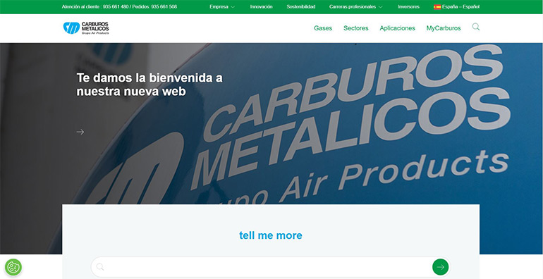 Carburos Metálicos celebra su 125º aniversario con nueva web