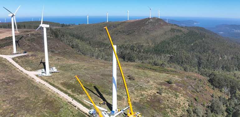 Endesa inicia la repotenciación del parque eólico Coriscada, en Galicia 