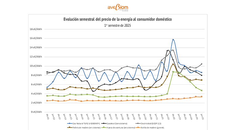 Los biocombustibles sólidos para calefacción mantienen su competitividad frente a gas natural, gasóleo y electricidad