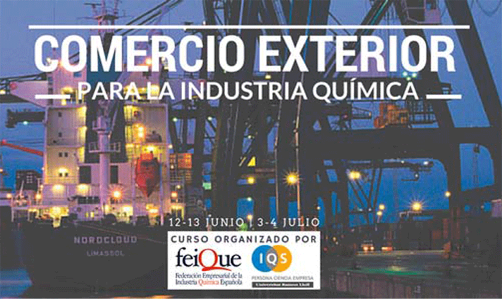 El curso de comercio exterior para la industria química se celebrará en Barcelona y Madrid