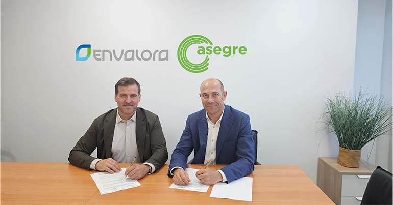 ENVALORA y ASEGRE firman un acuerdo para impulsar la gestión sostenible de los residuos de envases industriales