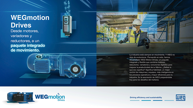 WEG impulsa la eficiencia en la era 4.0. Beneficios del paquete WEGmotion Drives