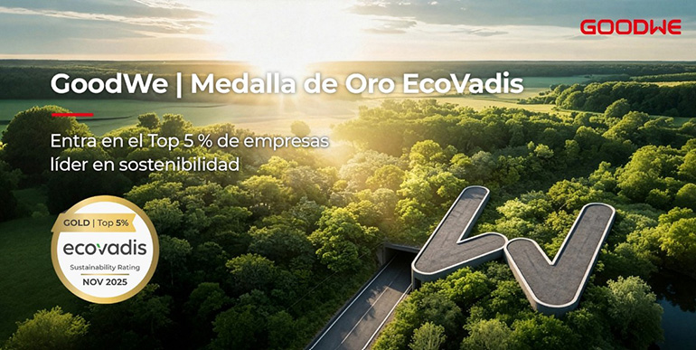 GoodWe recibe la medalla de oro de Ecovadis como una de las empresas referentes en sostenibilidad