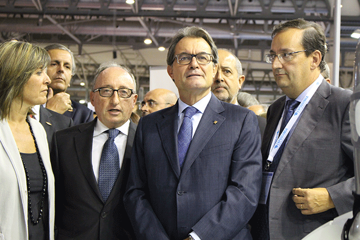 Begoña Cristeto, Jesús Loma-Ossorio, Artur Mas y Luis Serrano en la inauguración de los salones