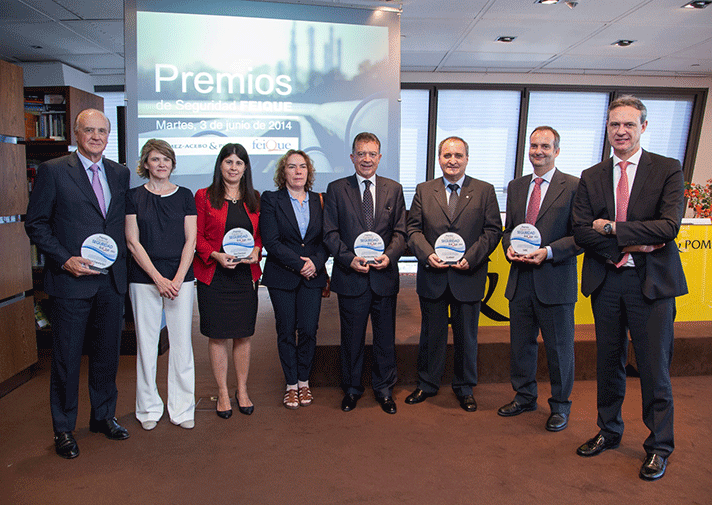 Los galardonados en el apartado Premio Especial Seguridad Feique 2013