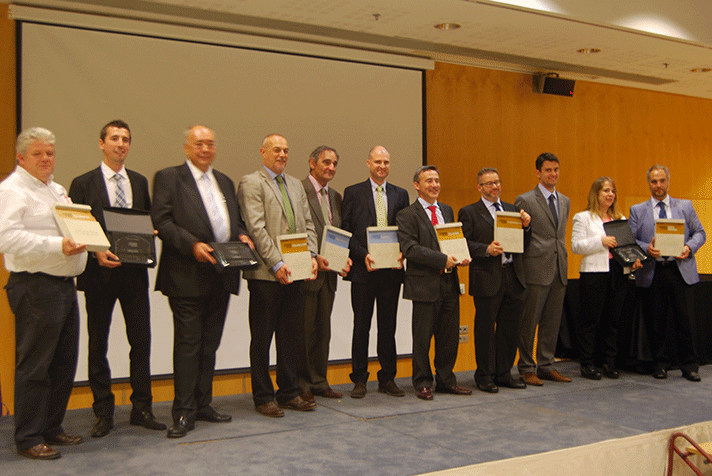 Los galardonados a la trayectoria empresarial en el acto celebrado por Infoedita Comunicación Profesional