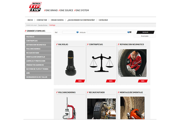 La nueva web ha permitido a Rema Tip Top actualizar su tienda online