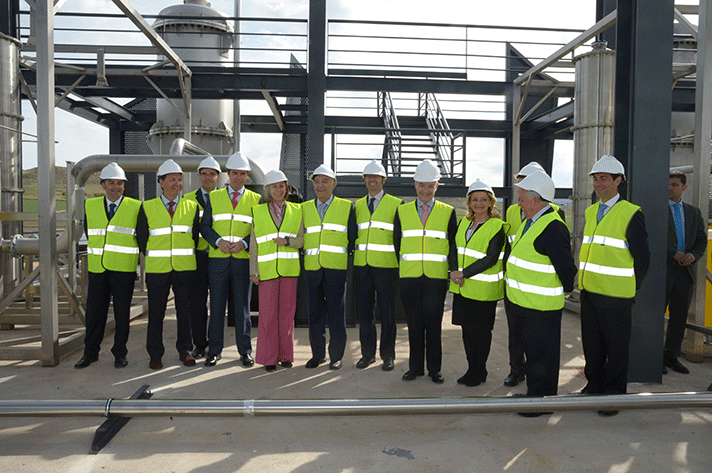 Visita de la planta de Barajas de Melo por parte de las autoridades y responsables del proyecto