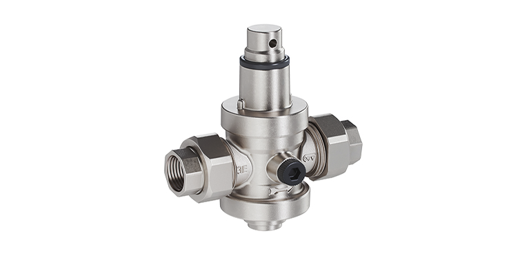 Válvula reductora de presión a pistón con racores H-H 