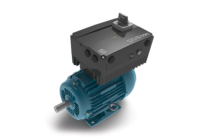 El convertidor de frecuencia MW500 con diseño descentralizado se puede montar directamente en la caja de bornes del motor