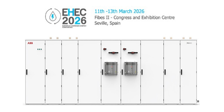 ABB exhibe el rectificador de potencia HyQ para electrólisis en el European Hydrogen Energy Conference 2026