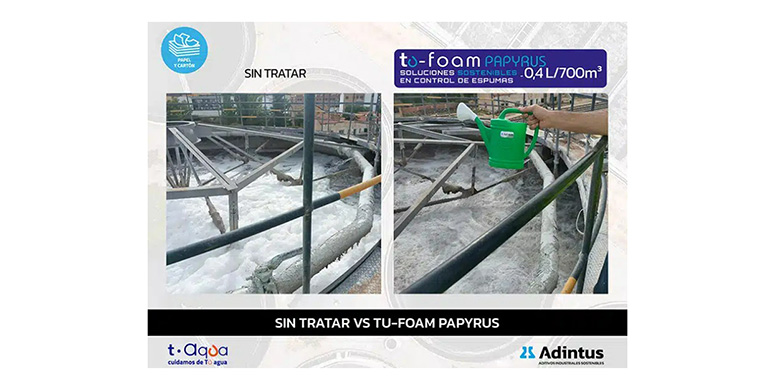 ¿Cómo resolver un problema de espuma en aguas residuales de una planta papelera?