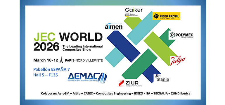 AEMAC y sus asociados se reunirán nuevamente en la feria JEC World 2026