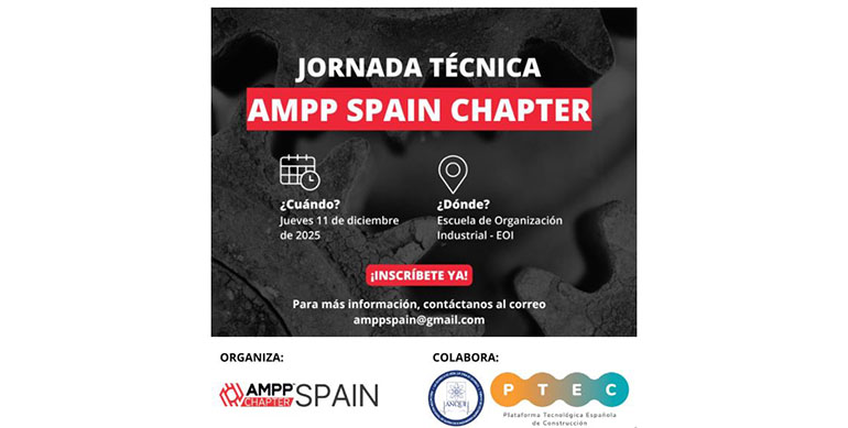 Jornada Técnica 2025 sobre Corrosión y Protección de Materiales organizada por AMPP Spain Chapter 