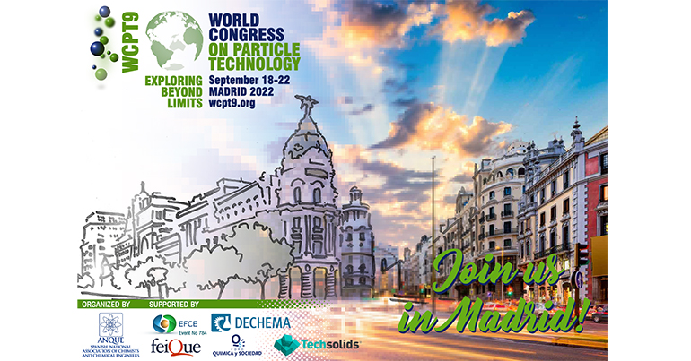 Madrid acogerá en septiembre el World Congress on Particle Techology