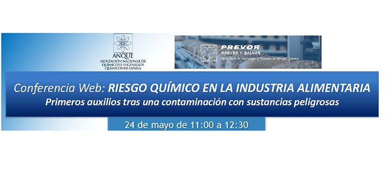 Webinar sobre riesgo químico en la industria alimentaria el 24 de mayo