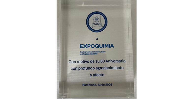 ANQUE recibe el reconocimiento de Expoquimia 2026 con motivo de su LXXX aniversario
