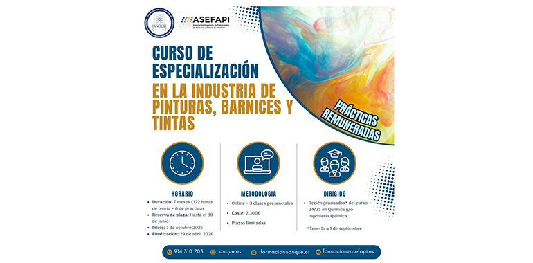ANQUE y ASEFAPI firman un convenio de colaboración para impulsar la formación en la industria de pinturas, barnices y tintas