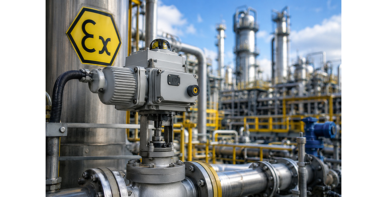 Actuadores eléctricos en zonas ATEX: requisitos técnicos y criterios de instalación en la industria química