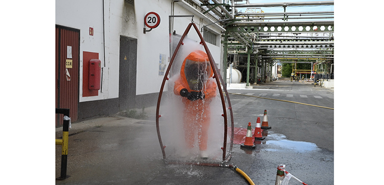 Lantarón valida sus sistemas de alerta en un simulacro de emergencia en planta química