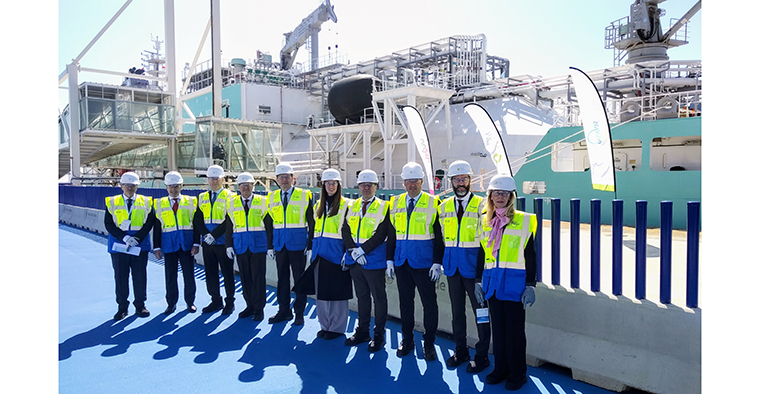 Enagás y Axpo presentan en el Puerto de Huelva el buque de suministro de GNL y bioGNL para la descarbonización del sector marítimo 