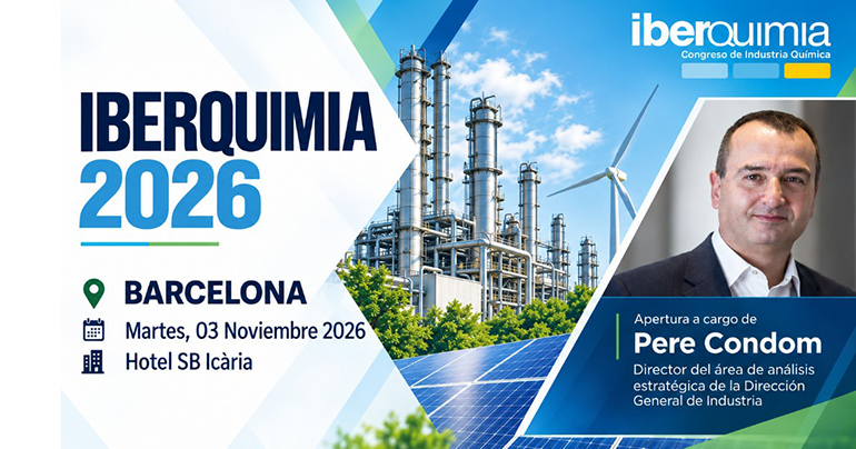 Pere Condom abrirá Iberquimia Barcelona 2026, una jornada para impulsar la innovación y la competitividad industrial