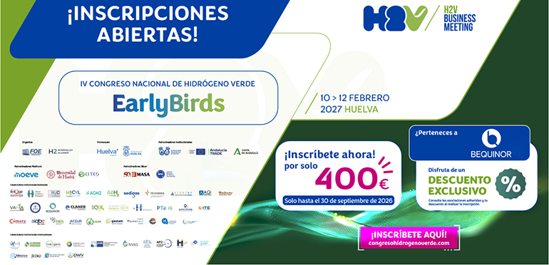 BEQUINOR, de nuevo entidad colaboradora del Congreso Nacional de Hidrógeno Verde
