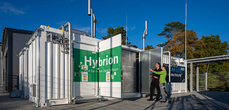 Bosch pone en marcha su primer electrolizador propio con pilas de electrólisis Hybrion