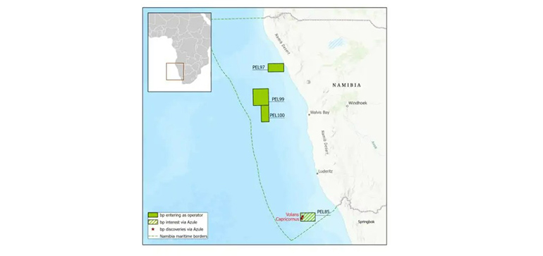 BP adquiere la participación en tres bloques de exploración en Namibia