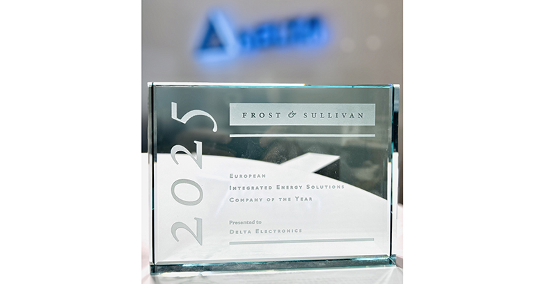 Premio Frost & Sullivan 2025 para Delta Electronics como Empresa Europea del Año en Soluciones Energéticas Integradas