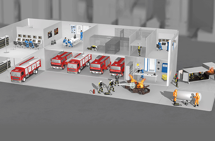 La compañía mostró sus soluciones en seguridad de aplicación en la lucha contra incendios, industria química y policía