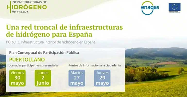Enagás llega a Puertollano para presentar la red española de hidrógeno verde en unas jornadas participativas
