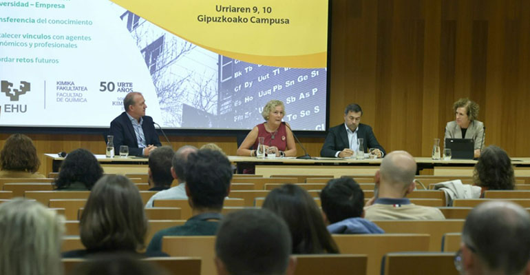 La Facultad de Química de la UPV/EHU organiza unas jornadas para impulsar la colaboración ´química-empresa´