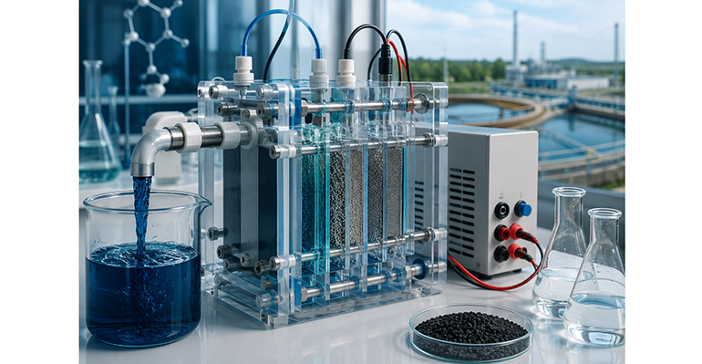 Desarrollan un reactor electroquímico de flujo continuo para eliminar contaminantes persistentes del agua