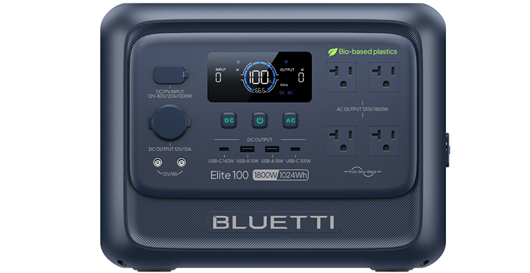 Central eléctrica portátil con materiales parcialmente bio-basados