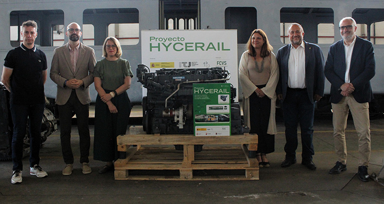 ITJ y CIUDEN presentan el motor de combustión interna de hidrógeno verde del proyecto Hycerail