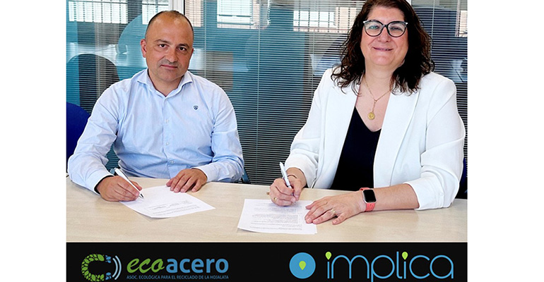 IMPLICA y ECOACERO firma un convenio para promover la gestión de envases comerciales e industriales de acero