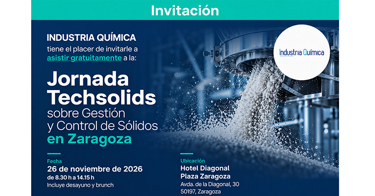 IQ invita a sus lectores a participar en la Jornada Técnica TECHSOLIDS 2026 sobre innovación y tecnología de sólidos