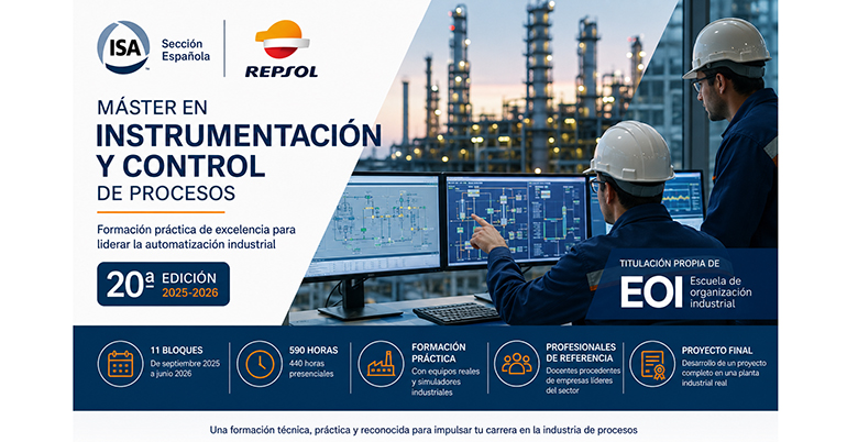 ISA Sección Española y Repsol consolidan el Máster en Instrumentación y Control con el respaldo académico de EOI